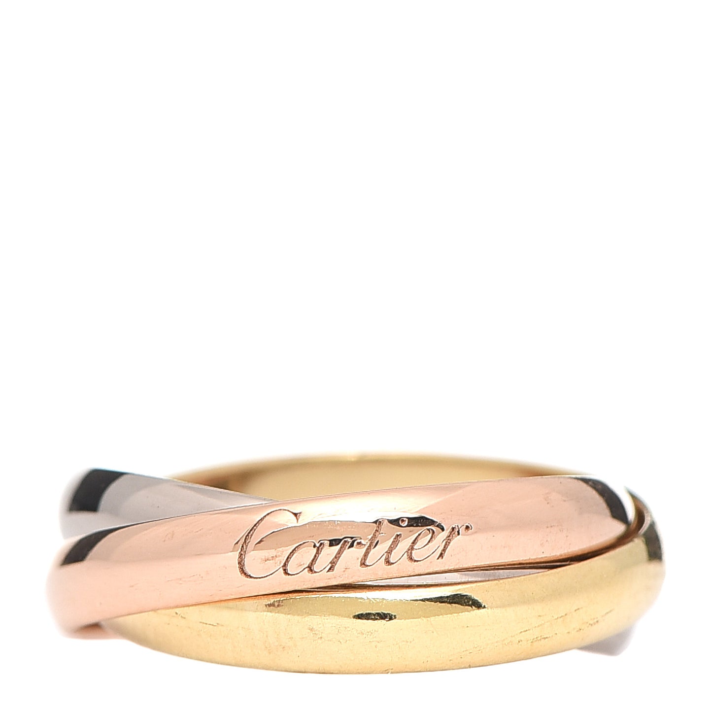 18K Pink Yellow White Gold Small Trinity Ring 50 5.25