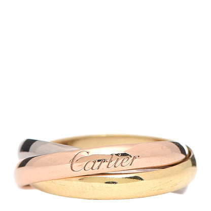 Cartier 18K Pink Yellow White Gold Small Trinity Ring 50 5.25 1 of 6