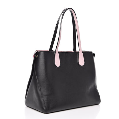 Christian Dior Calfskin Small Addict Shopping Tote Black Pink 3 of 16