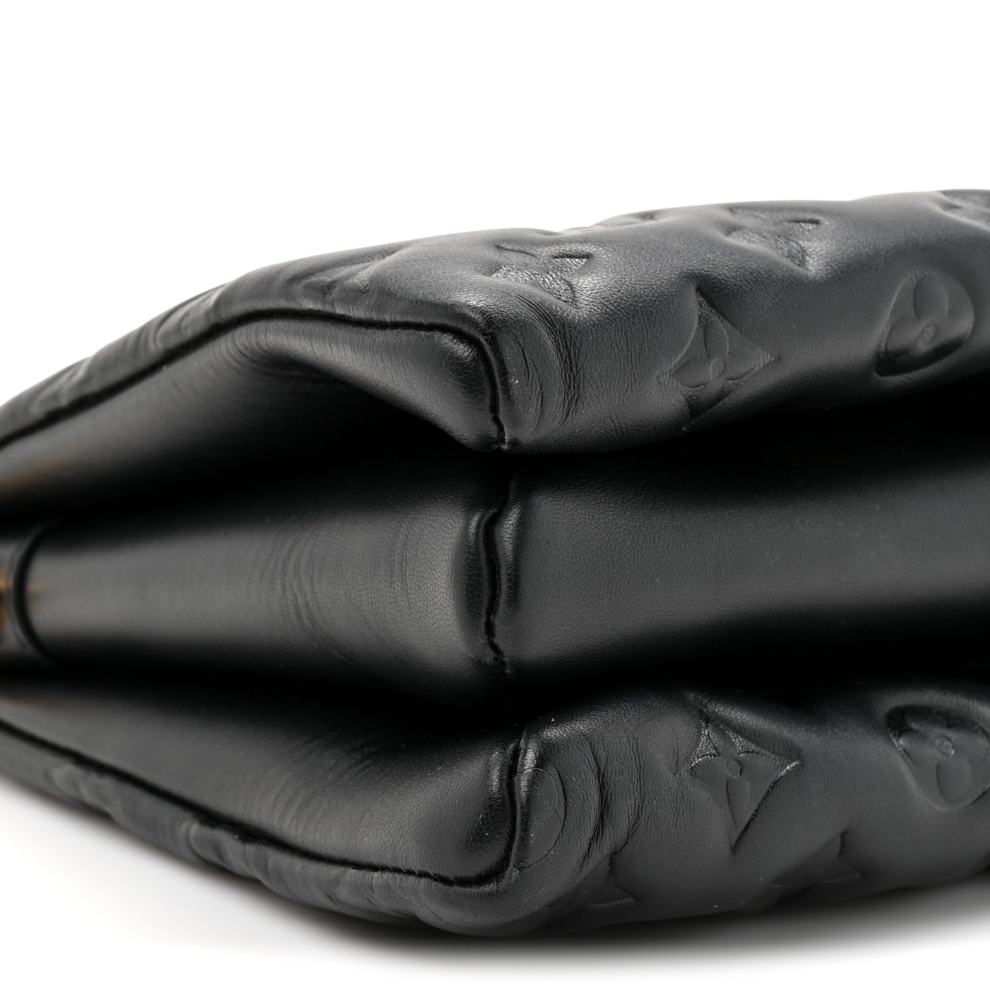 Lambskin Embossed Monogram Coussin PM Black