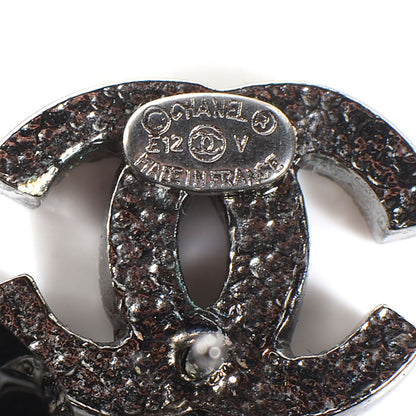 Chanel Beaded CC Dangle Earrings Black 3 of 4