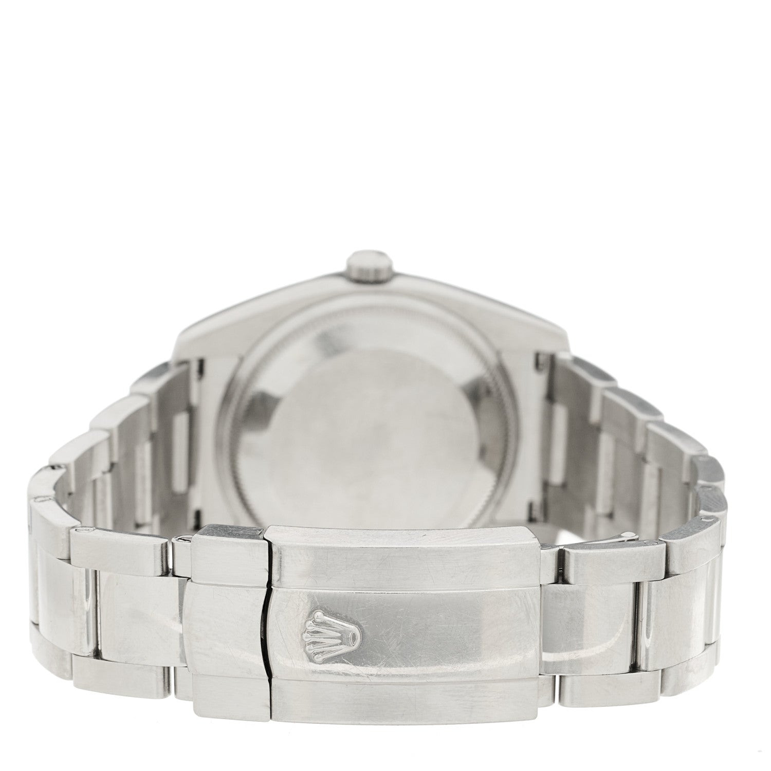 Rolex Stainless Steel 18K White Gold Diamond 34mm Oyster Perpetual Date Watch Black 115234 3 of 4