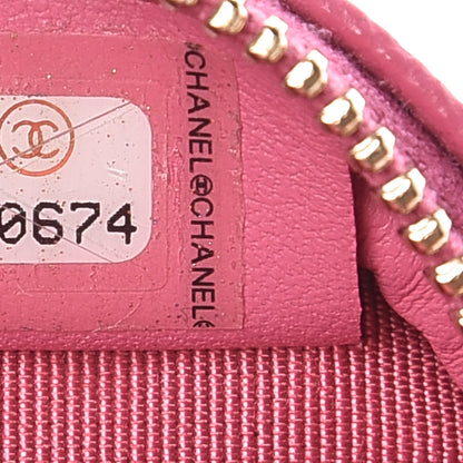 Chanel Caviar Quilted Zip Around Classic Coin Purse Pink 7 of 8