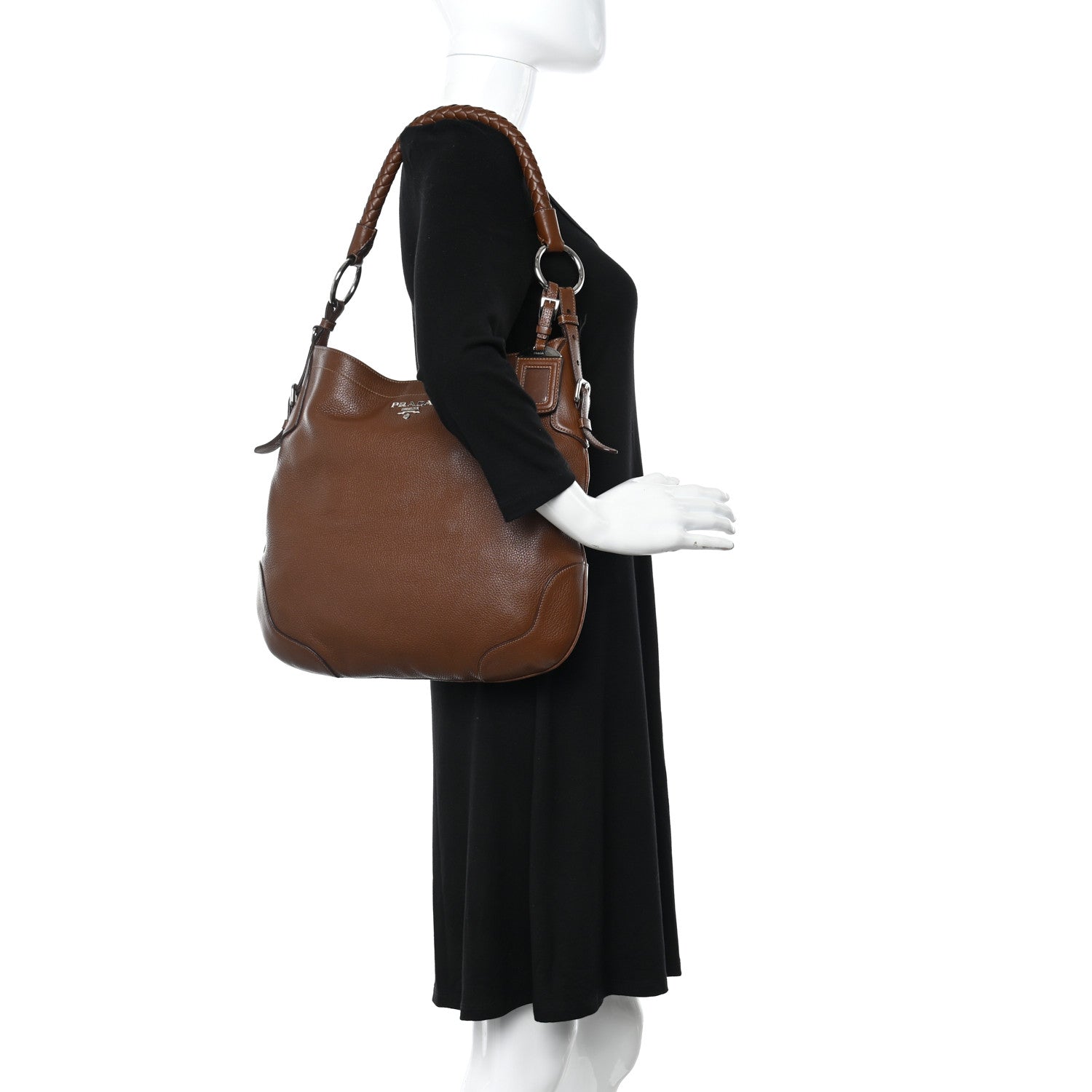Prada Vitello Daino Hobo Nocciolo 2 of 11