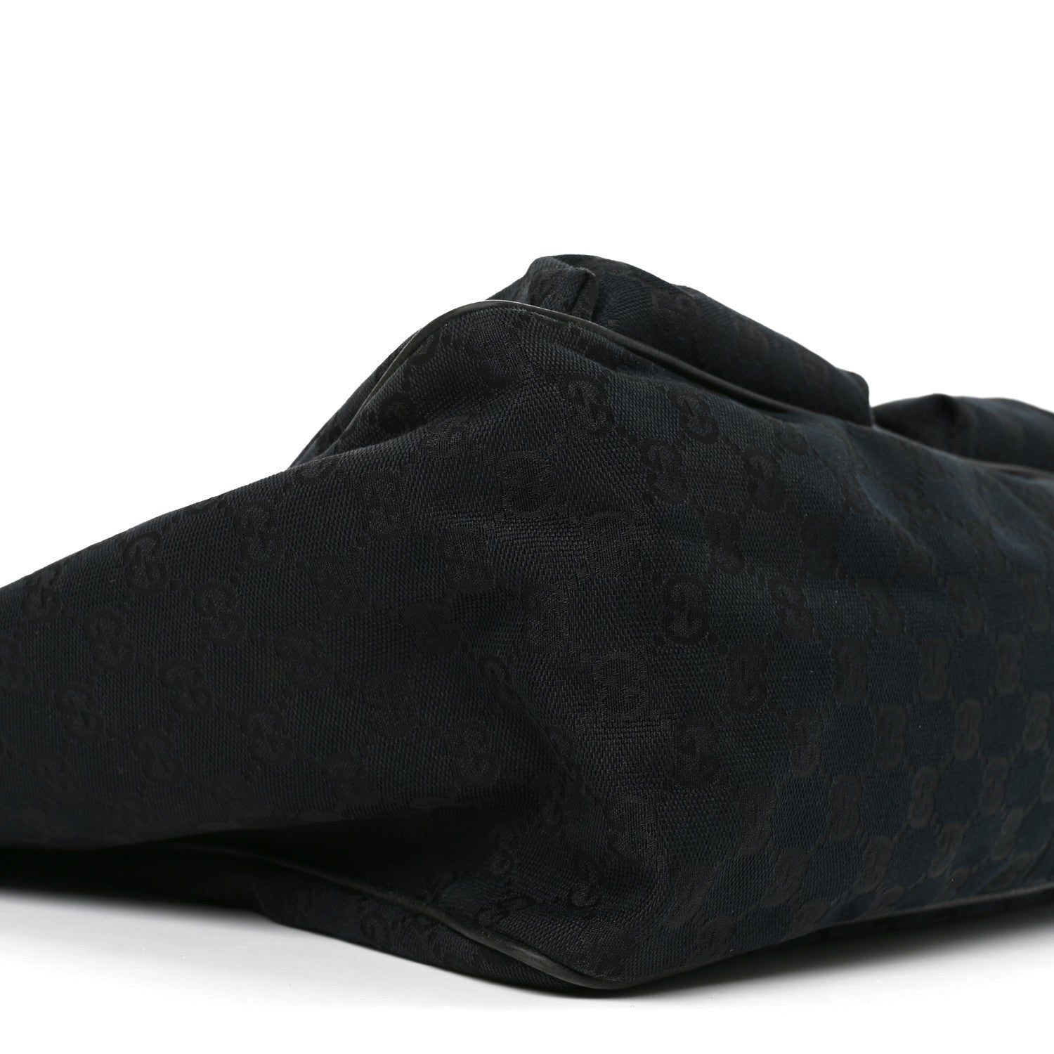 Gucci GG Monogram Medium Web Handle Double Pocket Tote Black 8 of 9