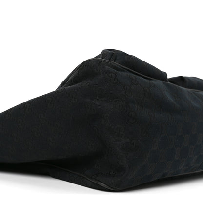 Gucci GG Monogram Medium Web Handle Double Pocket Tote Black 8 of 9
