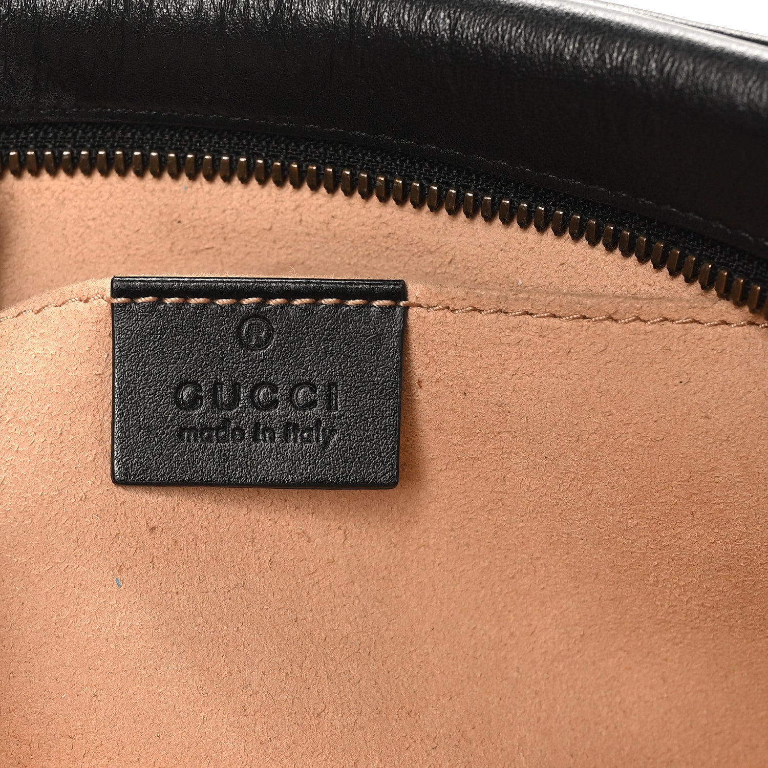 Gucci Calfskin Matelasse Small GG Marmont Chain Shoulder Bag Black 6 of 9