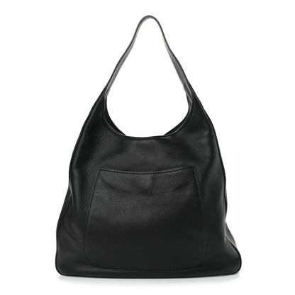 Prada Vitello Daino Medium Pocket Hobo Bag Black 1 of 10