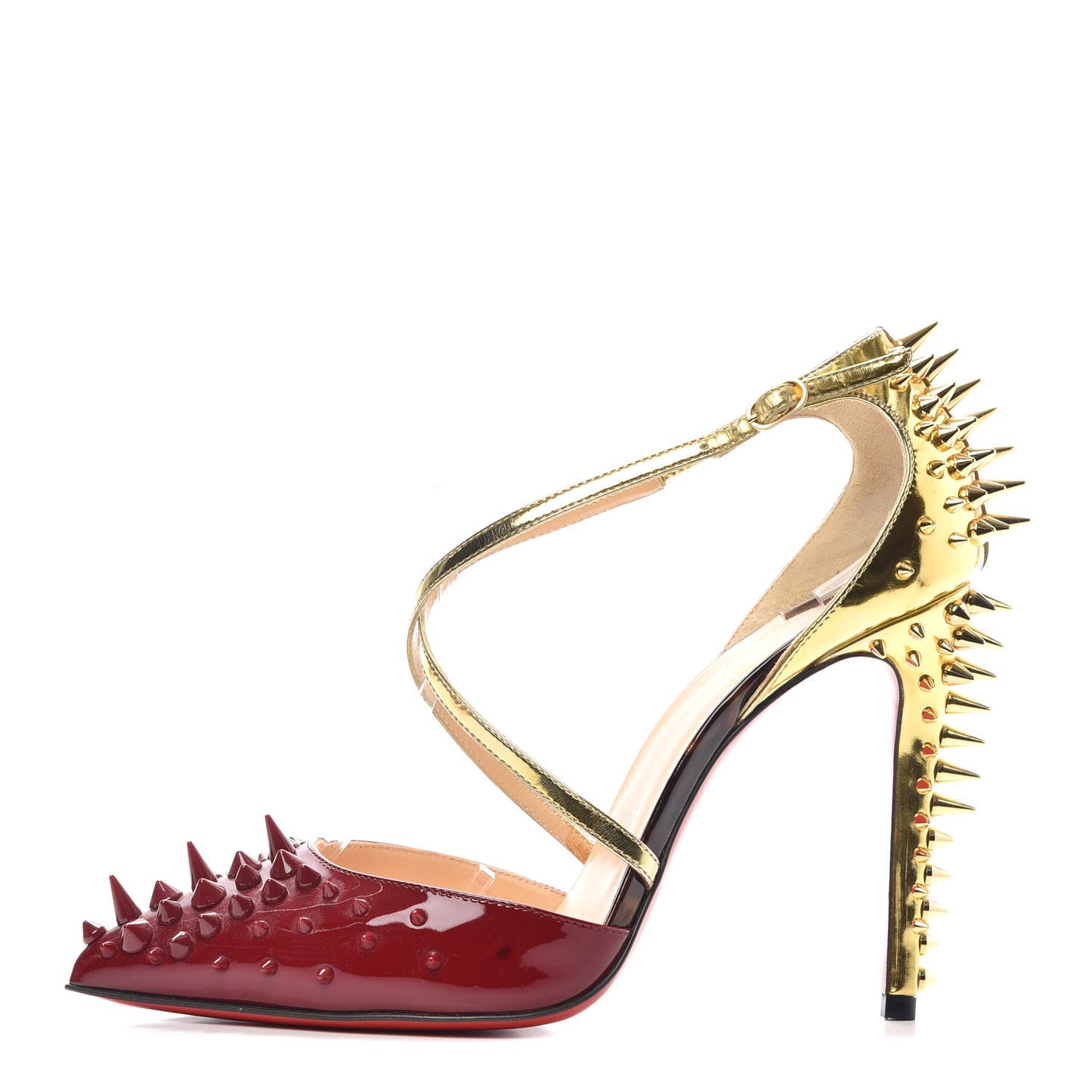 Patent Goldocross Spike 100 Pumps 37.5 Carmin