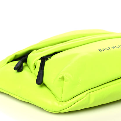 Balenciaga Nappa Calfskin Puffy Belt Bag Fluo Yellow 9 of 10
