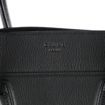 Celine Supple Calfskin Medium Phantom Luggage Black 8 of 9