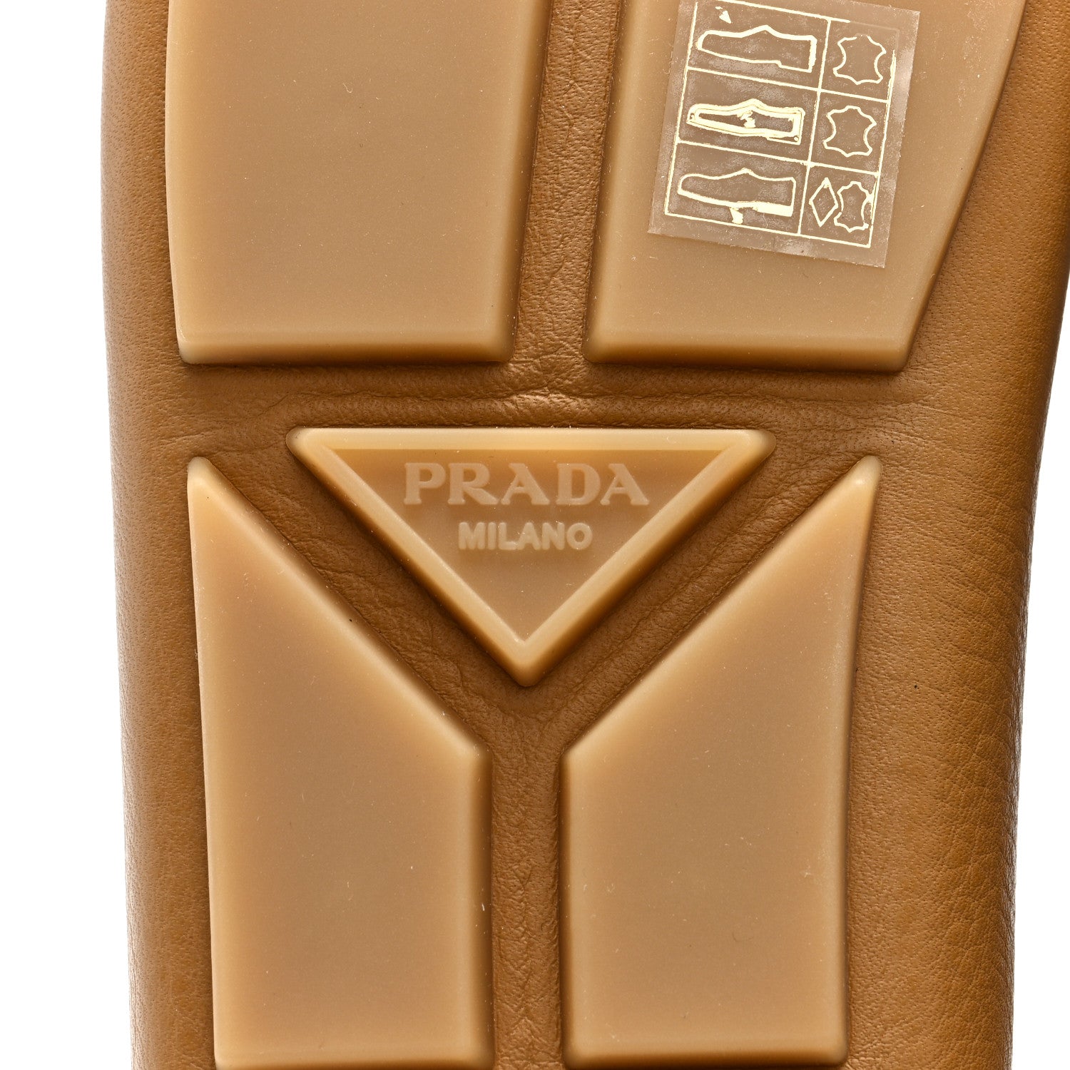 Prada Cervo Triangle Driving Loafer 37.5 Naturale 6 of 7