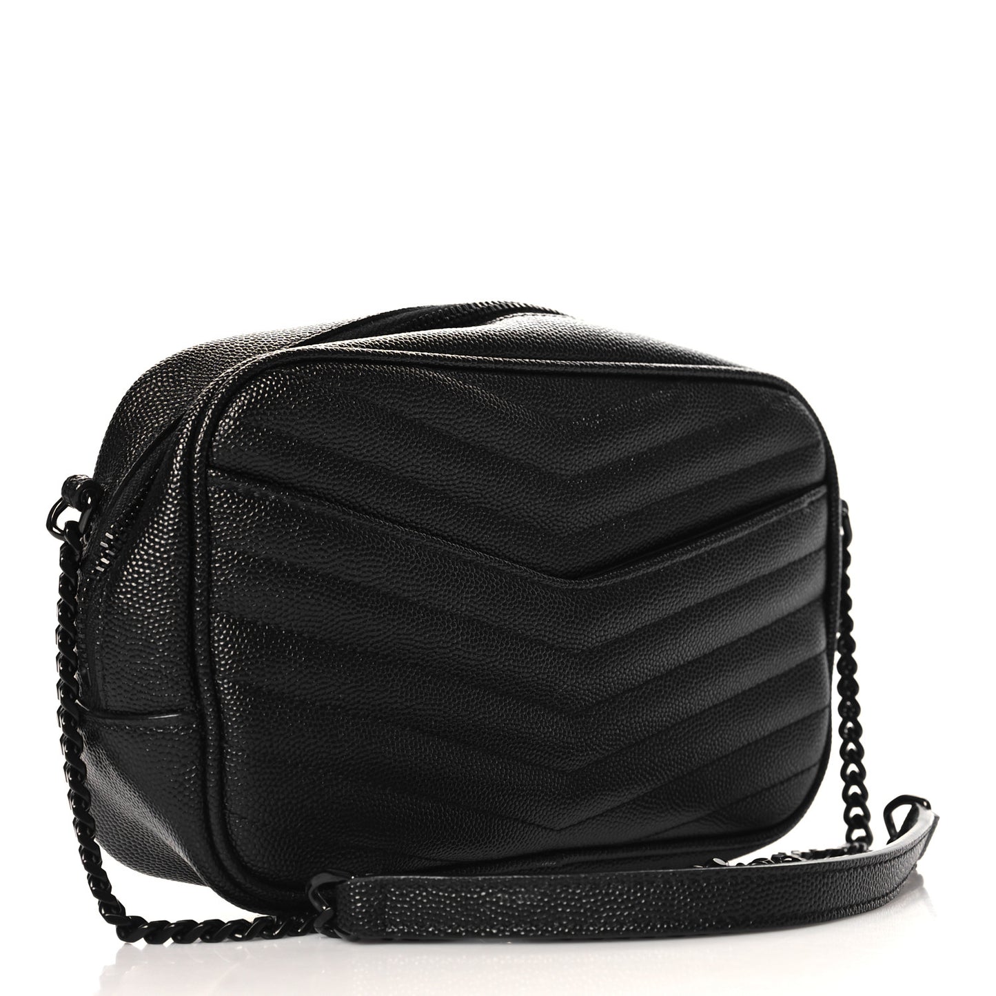 Grain De Poudre Matelasse Monochrome Monogram Mini Lou Camera Bag Black