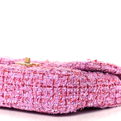 Chanel Tweed Enamel Quilted Mini Pending CC Square Flap Light Purple Pink Red 10 of 11