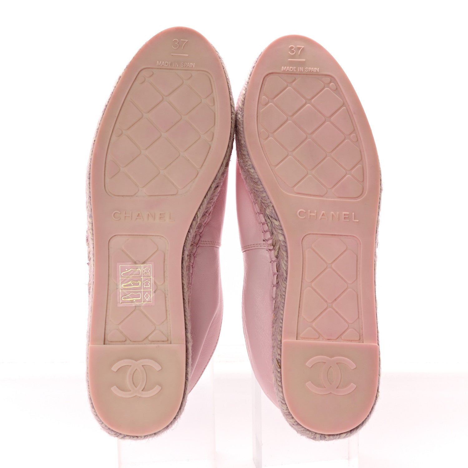 Chanel Lambskin CC Espadrilles 37 Light Pink 5 of 7