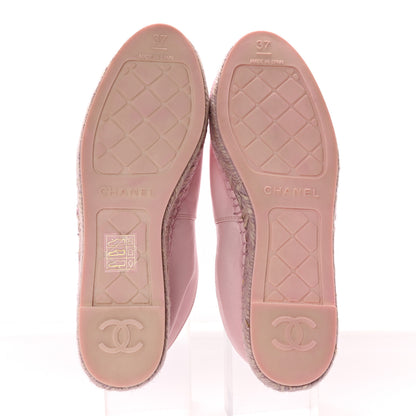 Chanel Lambskin CC Espadrilles 37 Light Pink 5 of 7