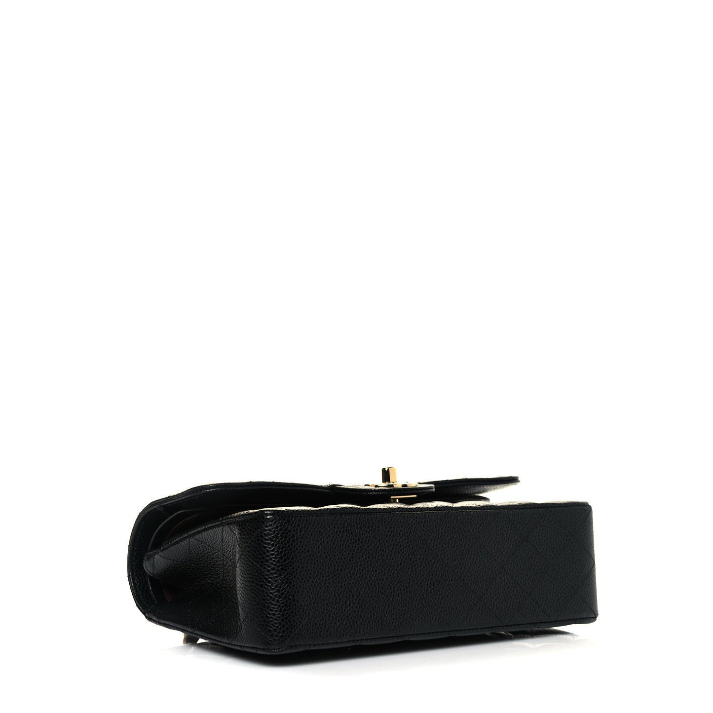 Caviar Quilted Small Double Flap Black