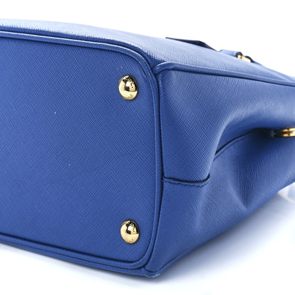Prada Saffiano Lux Small Galleria Double Zip Tote Azzurro 11 of 11