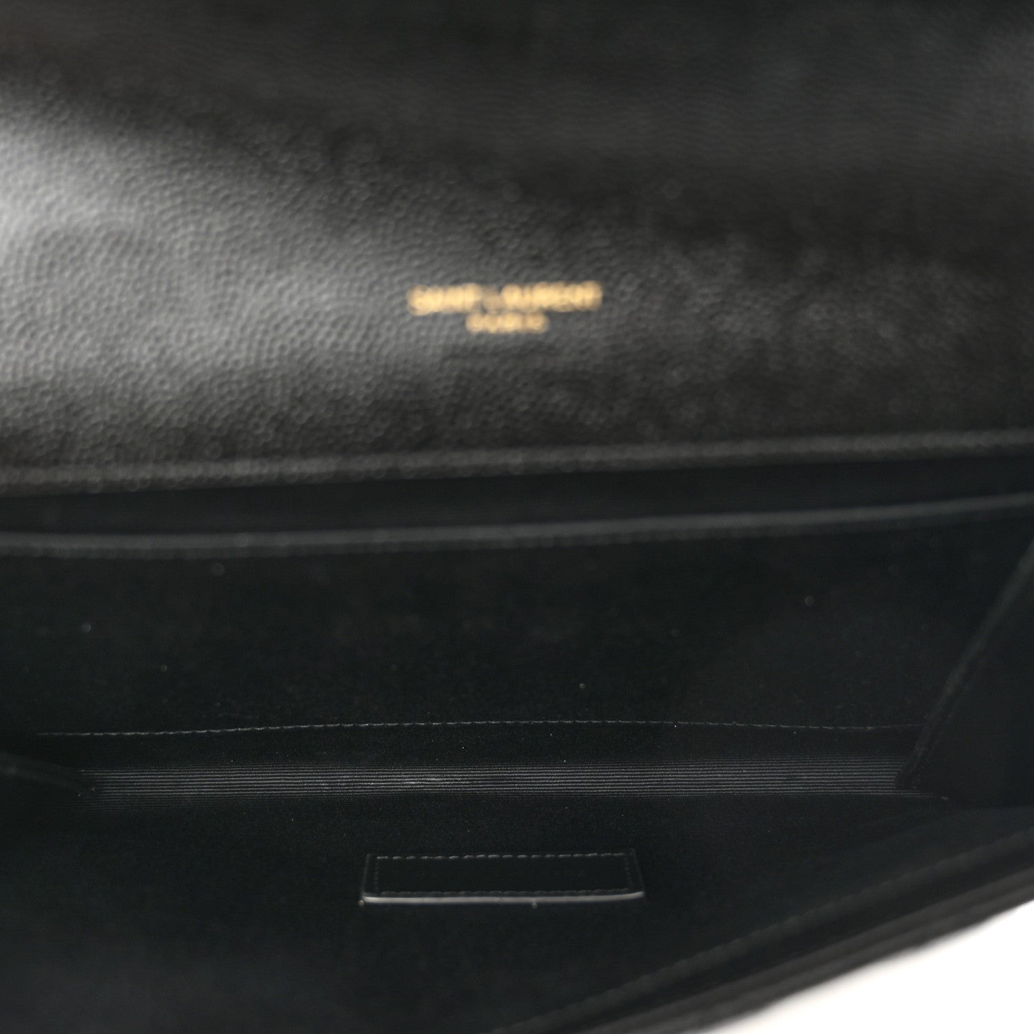 Saint Laurent Grain De Poudre Textured Mixed Matelasse Triquilt Monogram Clutch Black 5 of 9