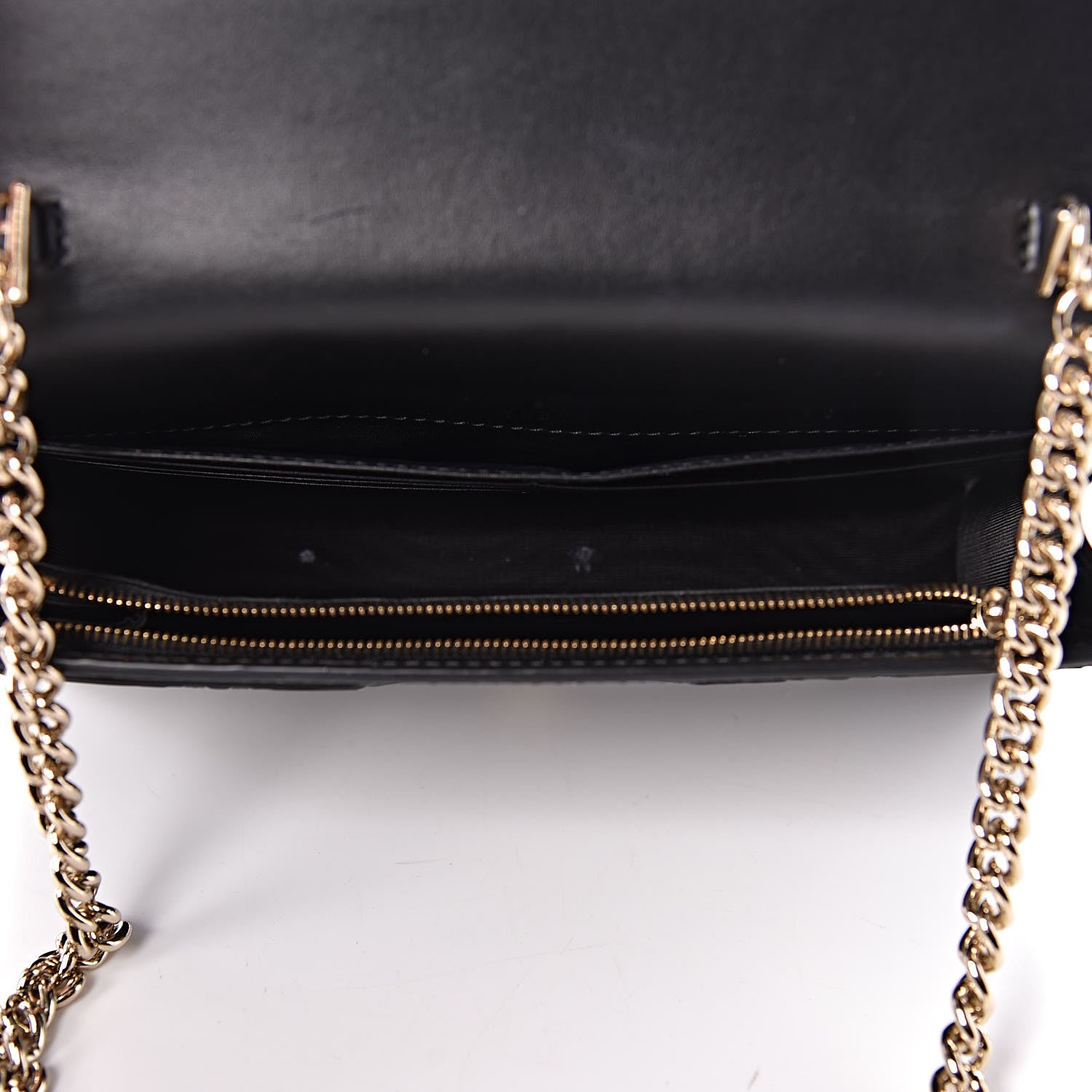 Gucci Guccissima Signature Bowy Chain Wallet Black 5 of 12