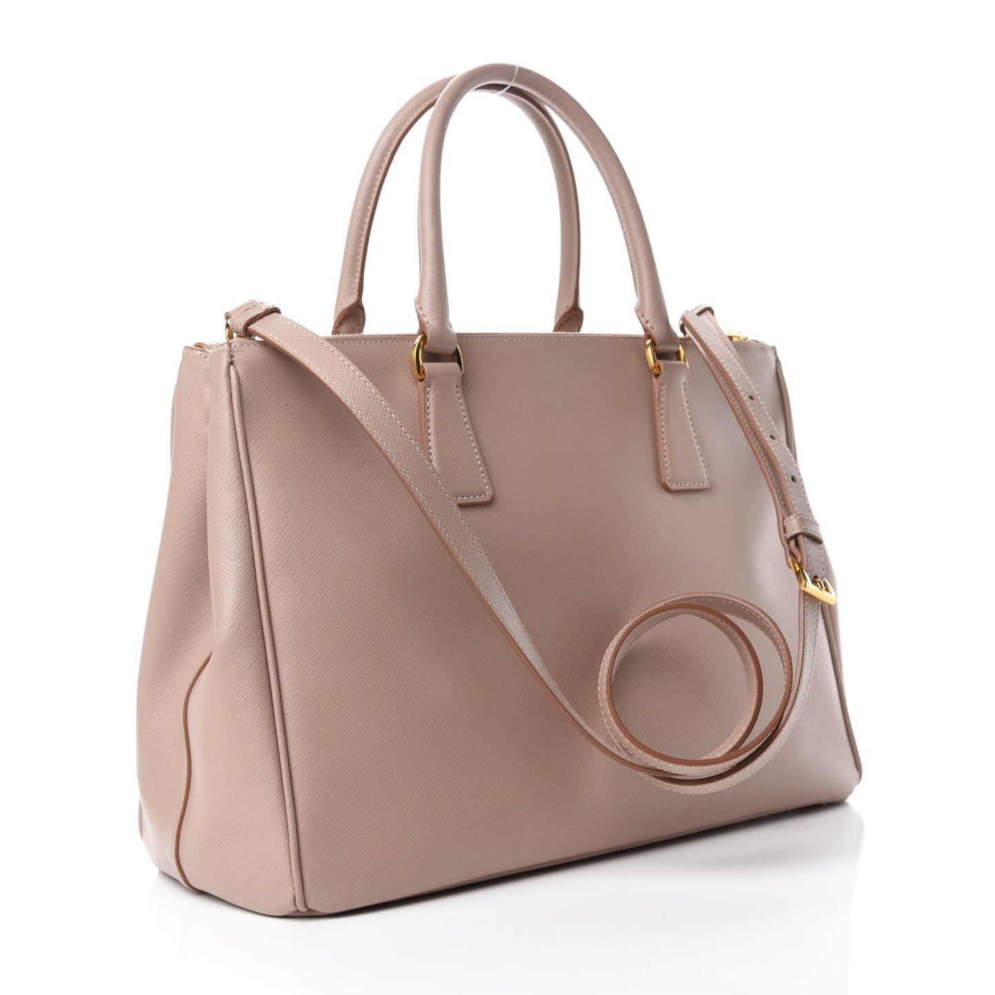 Saffiano Medium Galleria Double Zip Tote Cammeo