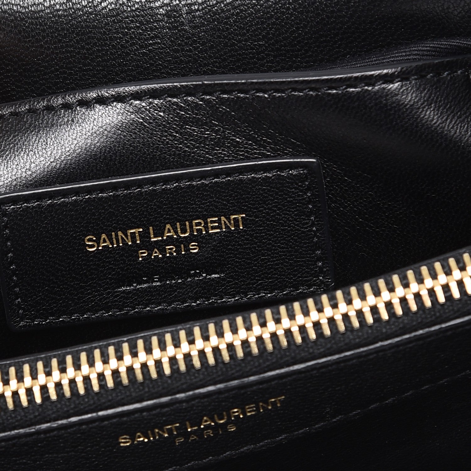 Saint Laurent Sheepskin Matelasse Chevron Monogram Large College Satchel Black 6 of 12