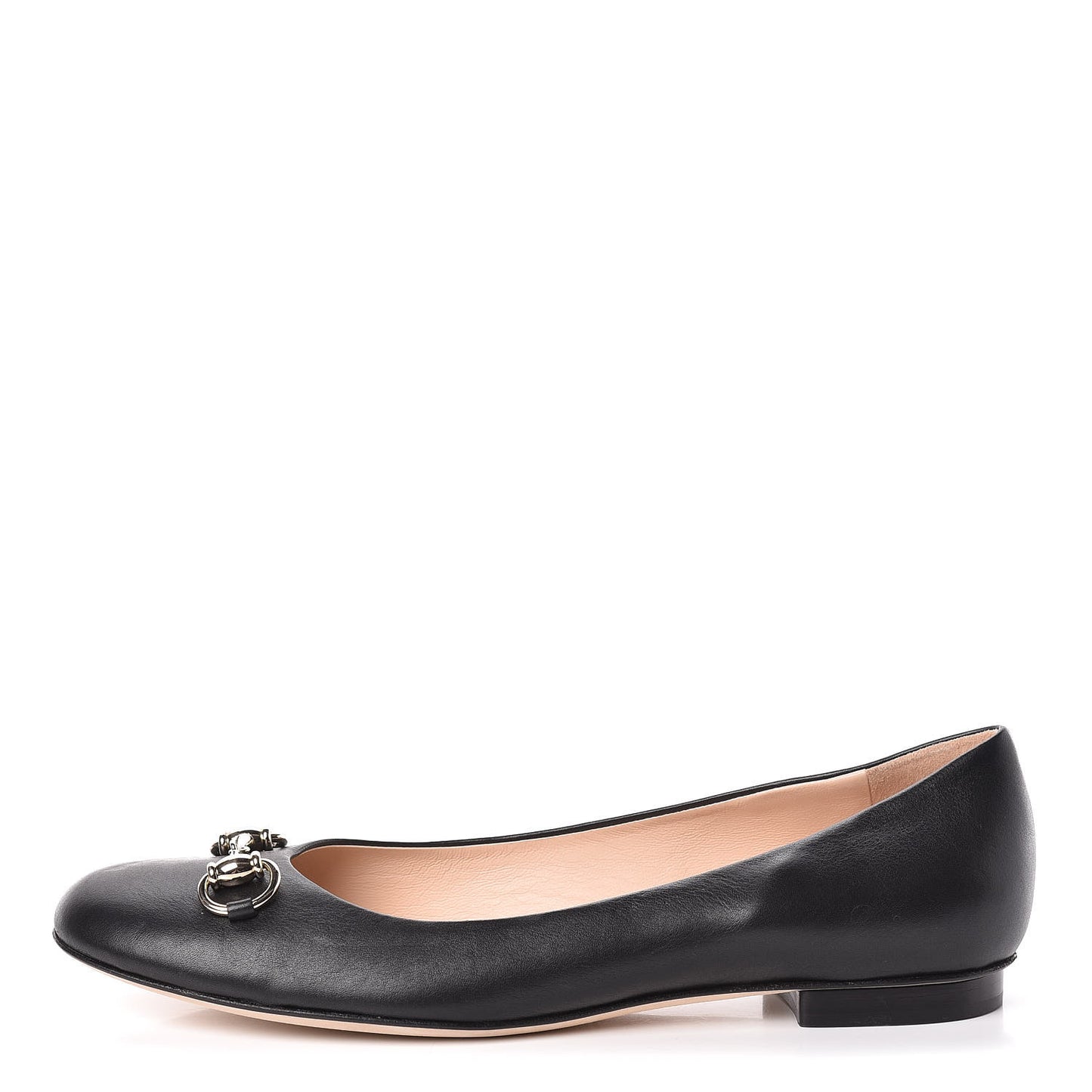Calfskin Horsebit Ballerina Flats 40 Black