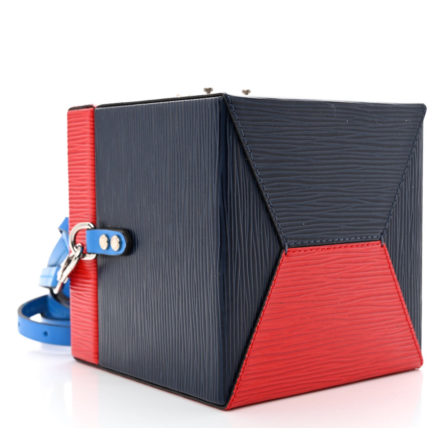 Epi Bleecker Box Indigo Coquelicot