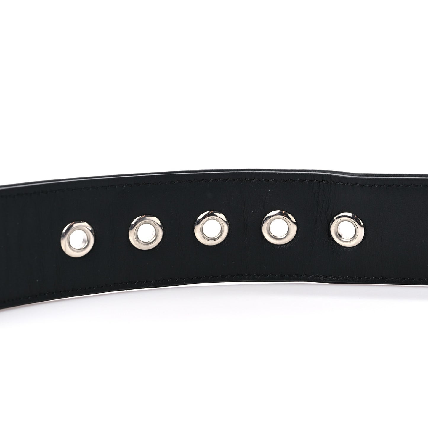 Glazed Fabric Vitello Century FF 1974 Belt 105 42 Mogano Panna Black