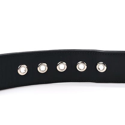 Fendi Glazed Fabric Vitello Century FF 1974 Belt 105 42 Mogano Panna Black 5 of 6