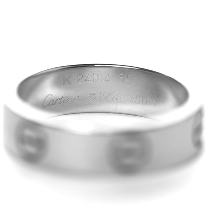 Cartier 18K White Gold 5.5mm LOVE Ring 55 7.25 4 of 4