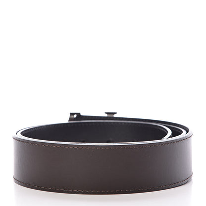 Louis Vuitton Calfskin 40mm LV Initiales Reversible Belt 95 38 Dark Brown Black 3 of 8