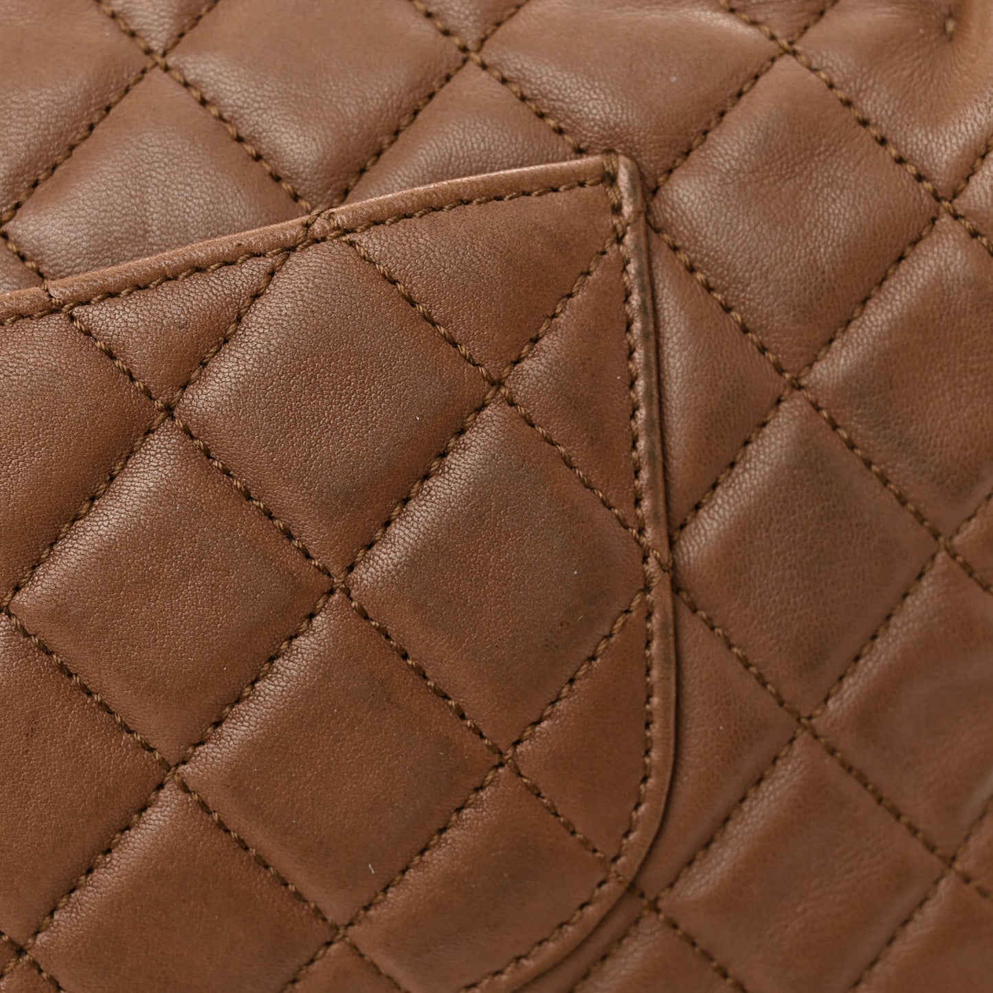 Lambskin Quilted Medium Cruise Charm Single Flap Brown