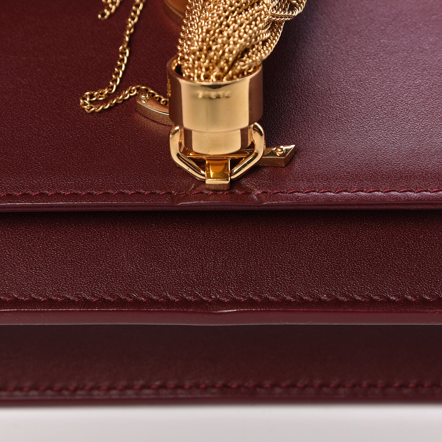 Smooth Calfskin Classic Monogram Kate Tassel Chain Wallet Palissandre