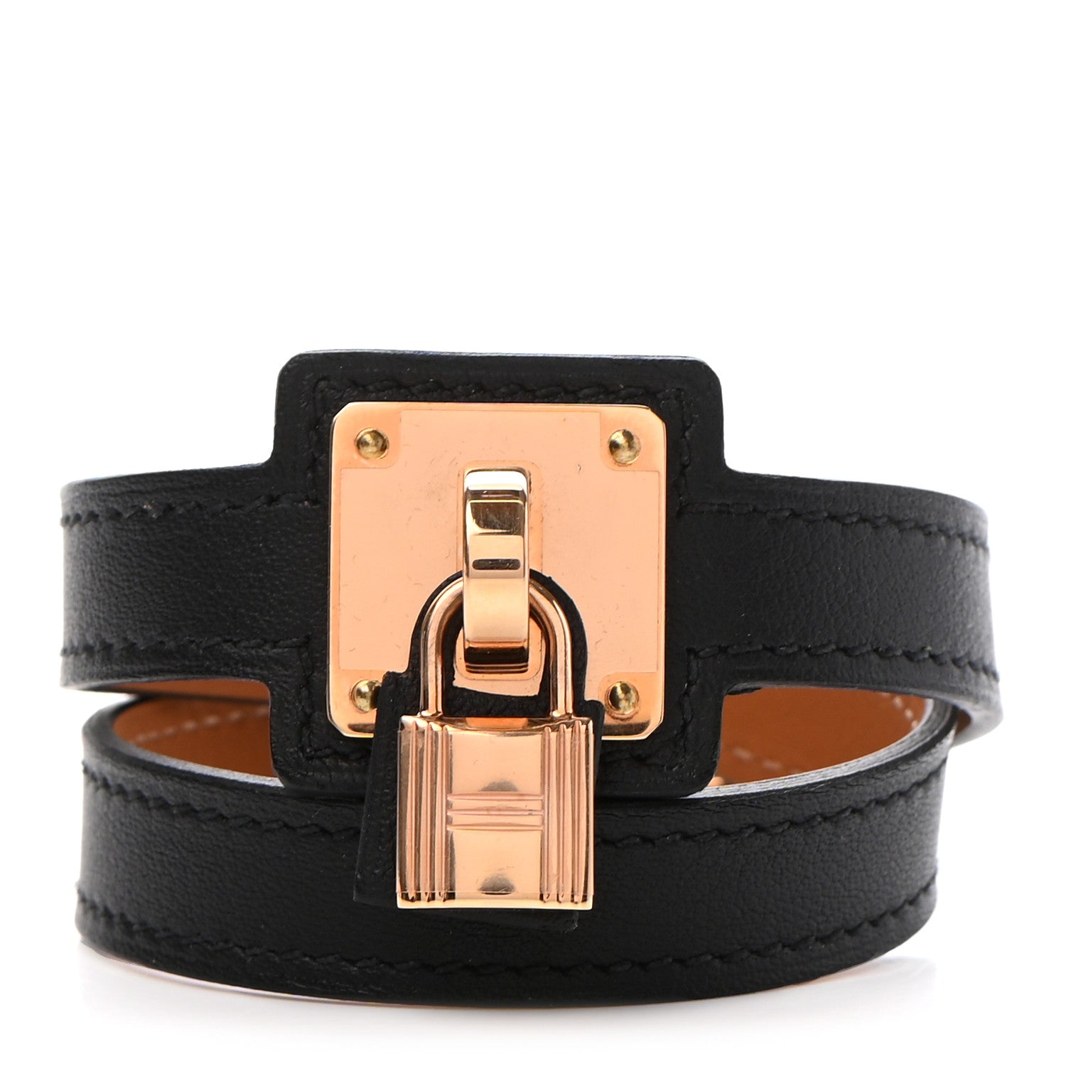 Hermes Swift O'Kelly Double Tour Bracelet T2 Black 1 of 8