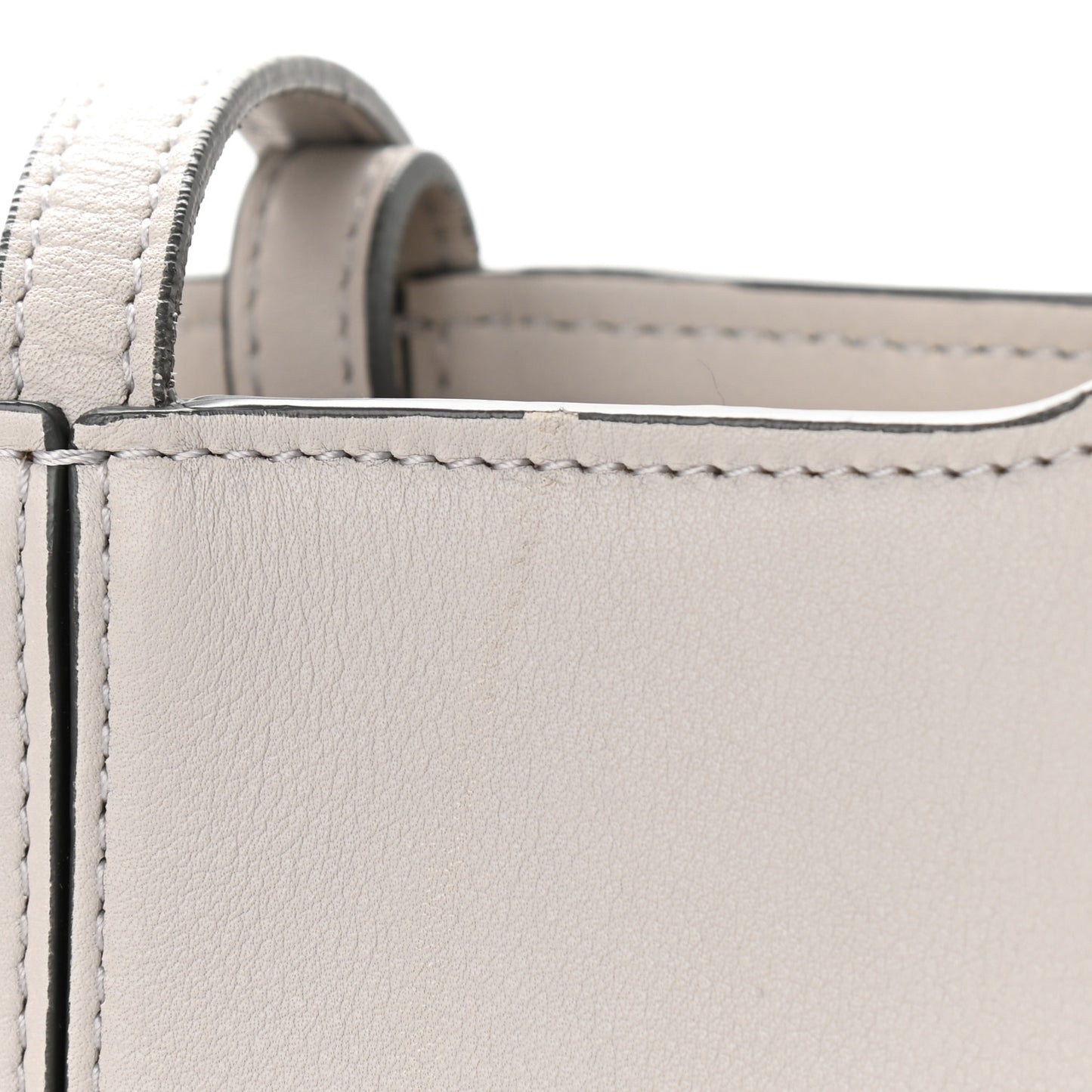 Calfskin Medium Tri-Fold Bag Pearl Grey