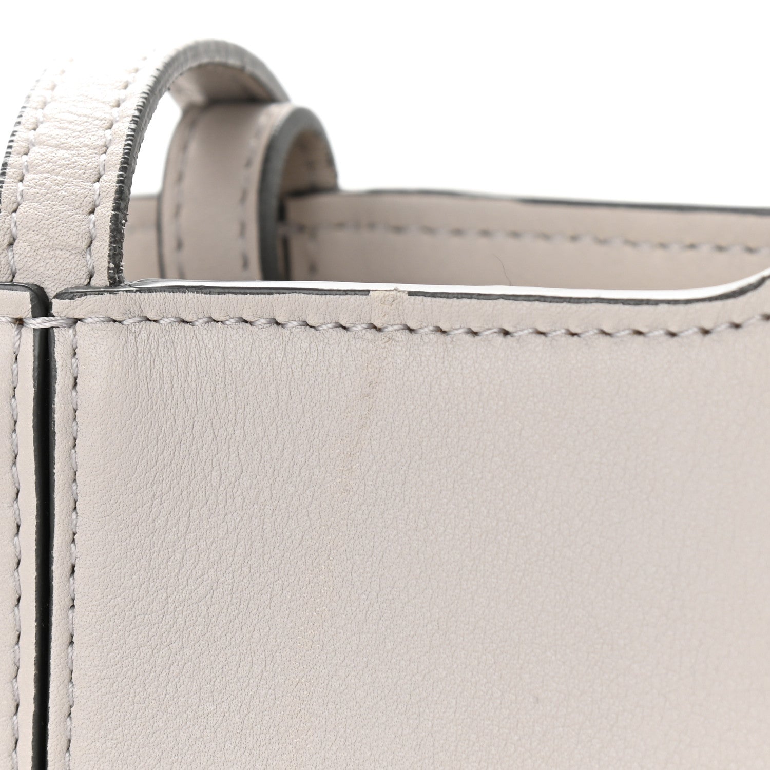 Celine Calfskin Medium Tri-Fold Bag Pearl Grey 10 of 12