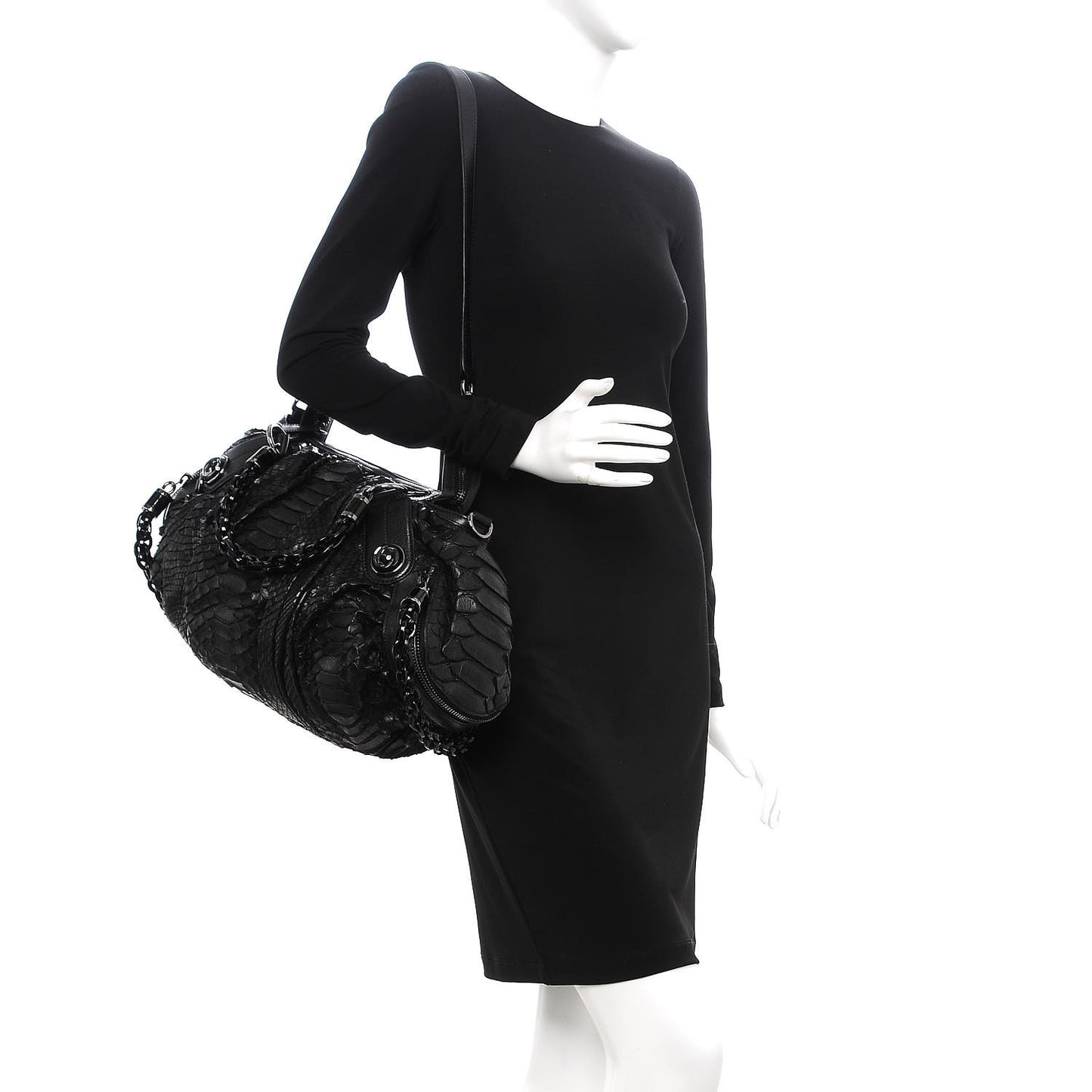 Python Medium Galaxy Satchel Black