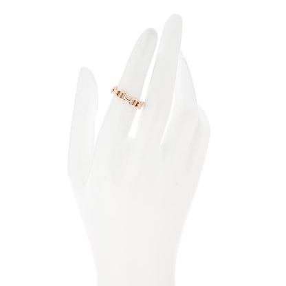 Hermes 18K Rose Gold PM Chaine d'Ancre Enchainee Ring 52 6 2 of 9