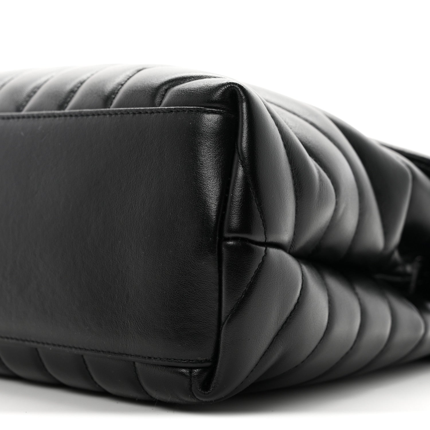 Saint Laurent Calfskin Y Quilted Monogram Monochrome Medium Loulou Chain Satchel Black 10 of 10