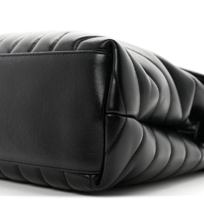Saint Laurent Calfskin Y Quilted Monogram Monochrome Medium Loulou Chain Satchel Black 10 of 10