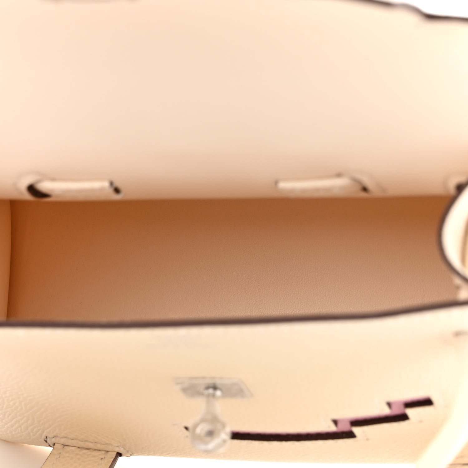 Hermes Epsom Quelle Idole Picto Kelly Doll Handbag Nata Mauve Sylvestre Lime Chai 7 of 14