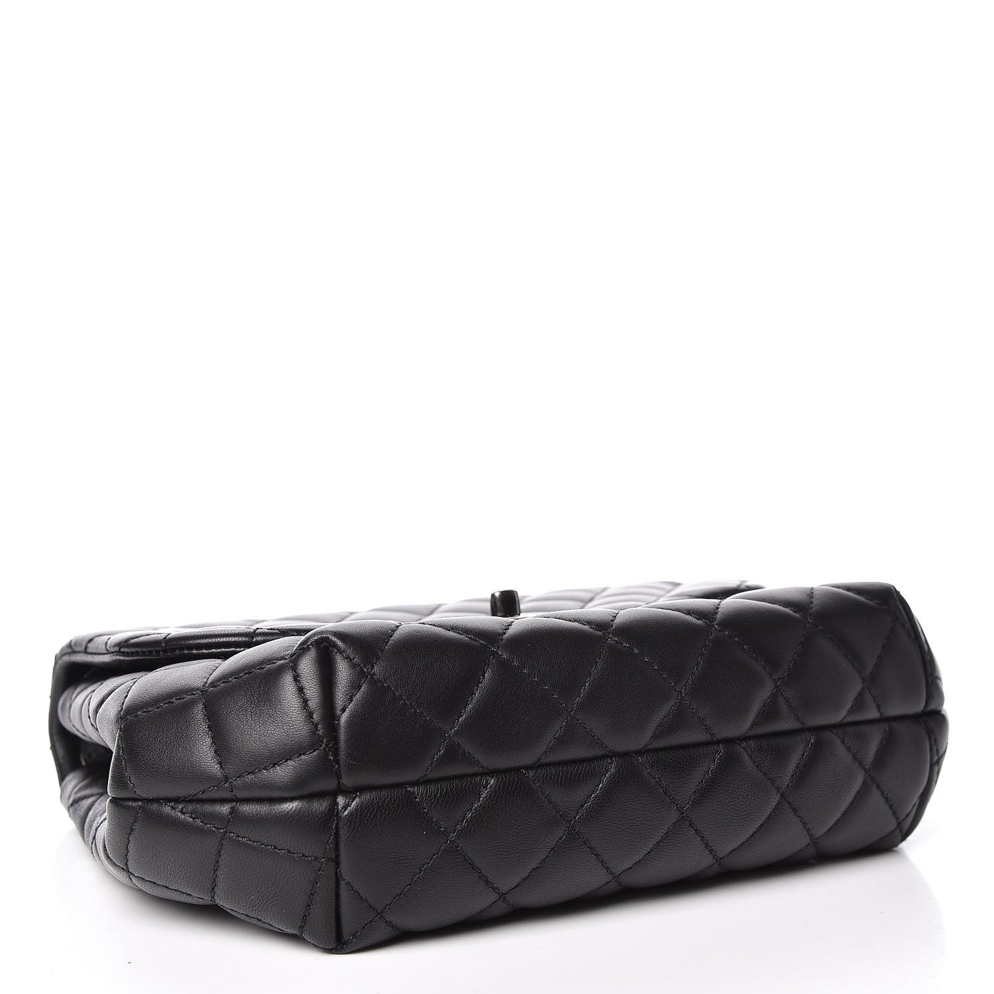 Lambskin Quilted Small Daily Supple Flap Black