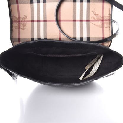 Burberry Haymarket Check Maydown Crossbody Bag Black 5 of 8