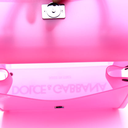 Dolce & Gabbana Rubber Semi Transparent Miss Sicily Satchel Pink 11 of 24