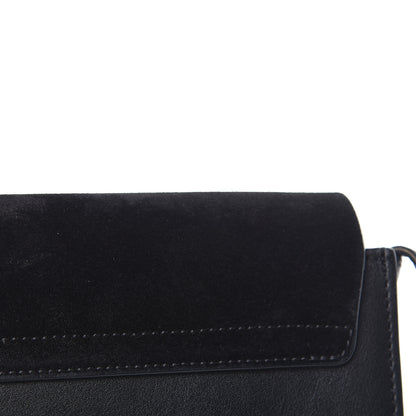 Chloe Suede Calfskin Small Faye Shoulder Bag Black 18 of 19