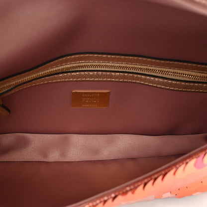 Fendi Sequin Paillettes Vitello Laminato Striped Baguette 1997 Multicolor 5 of 9