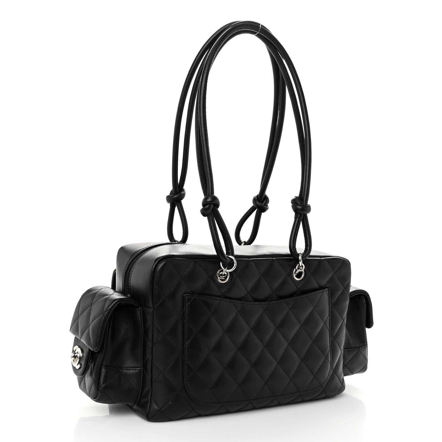 Chanel Calfskin Quilted Large Cambon Multipocket Reporter Black 3 of 10
