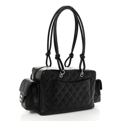 Chanel Calfskin Quilted Large Cambon Multipocket Reporter Black 3 of 10