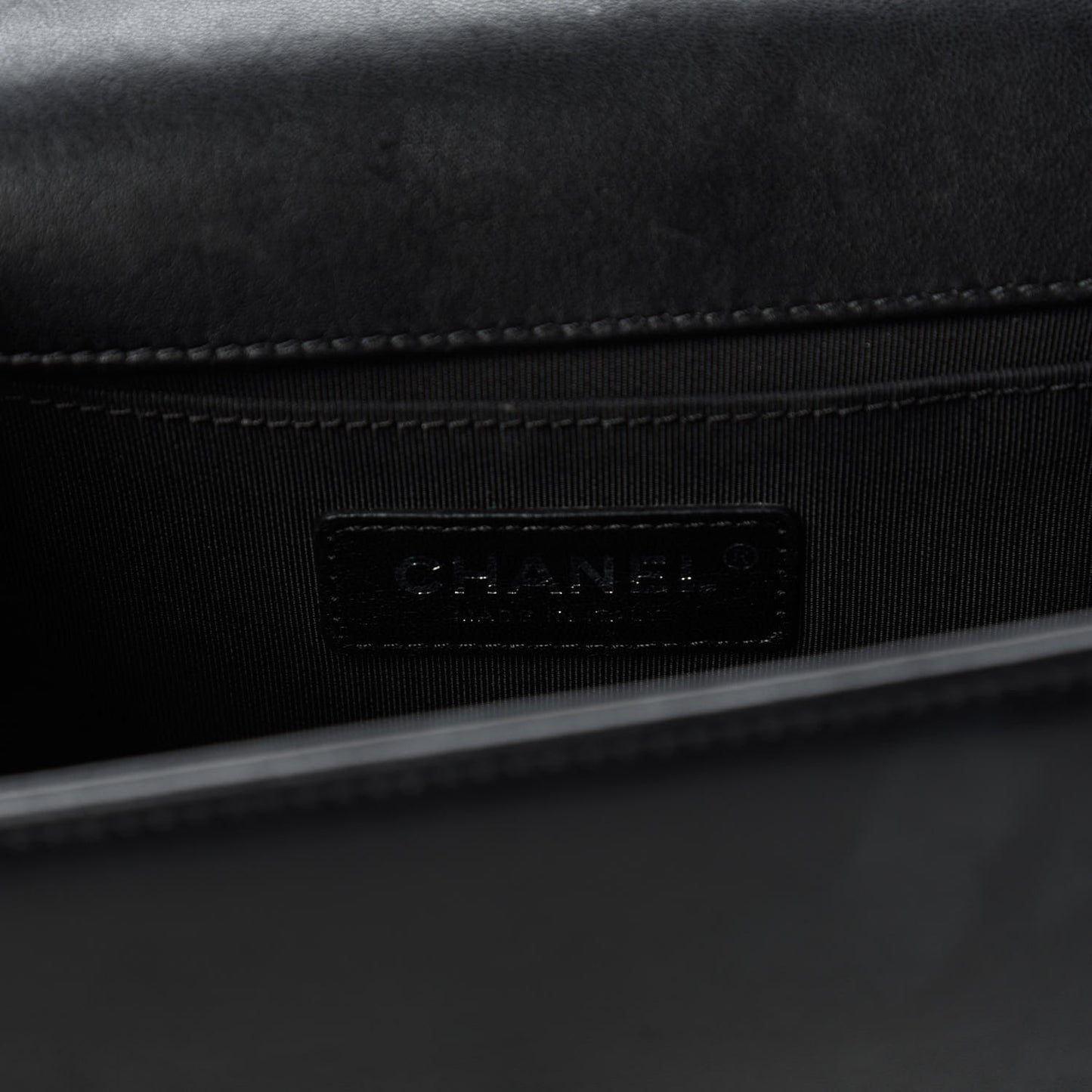 Lambskin Quilted Medium Boy Flap Black